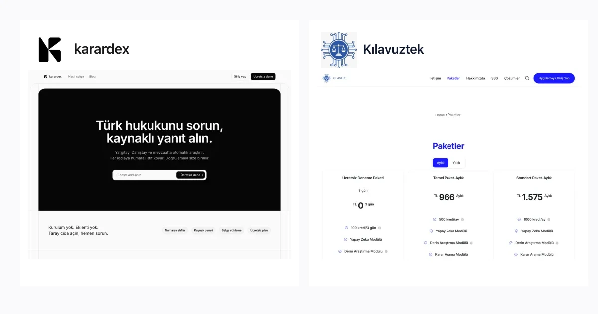 karardex vs Kılavuztek: fiyat ve özellik karşılaştırması