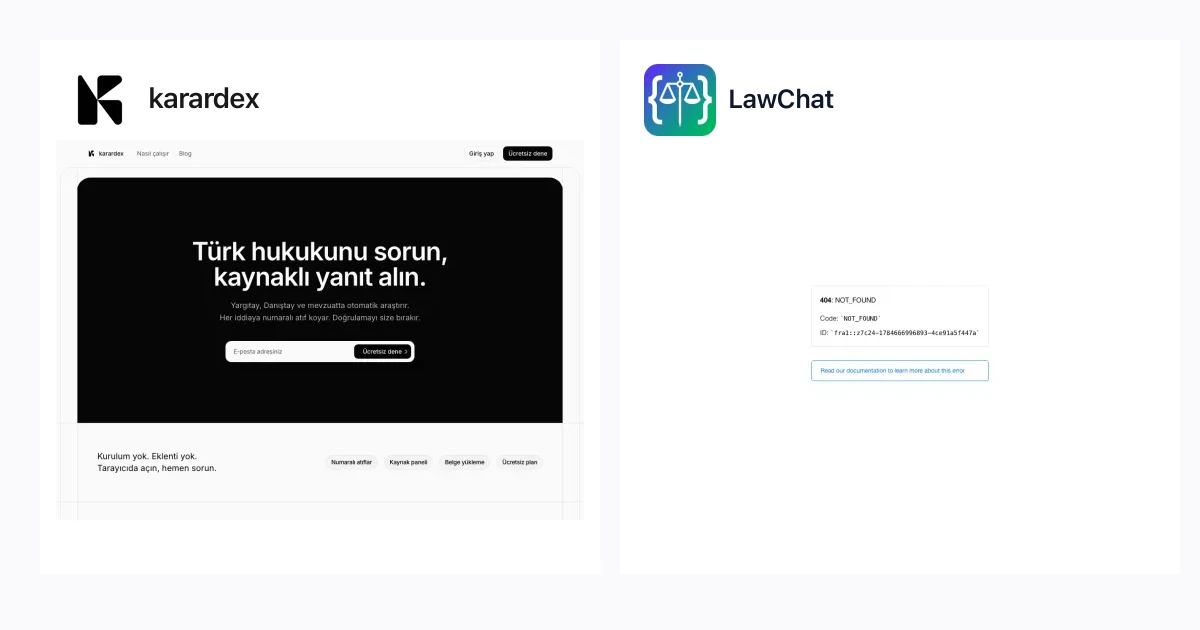 karardex vs LawChat: fiyat ve özellik karşılaştırması